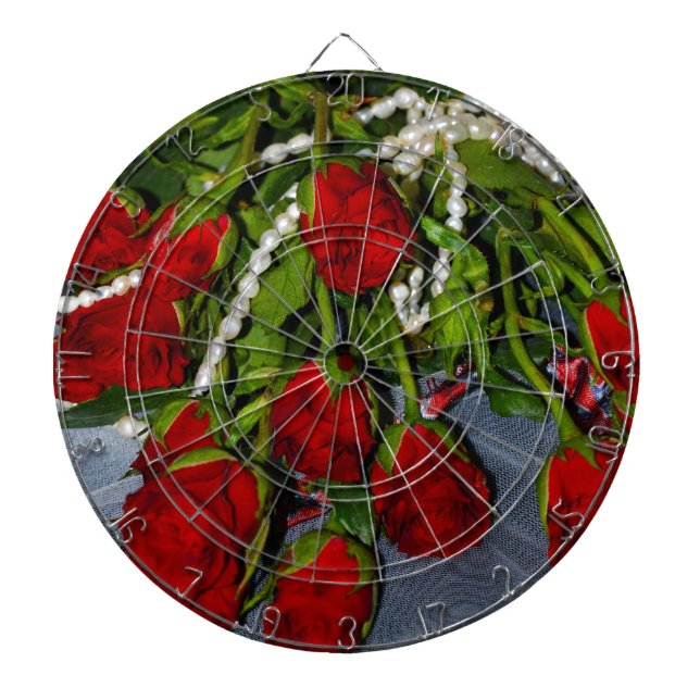 Roses and Pearls Dartboard (Front)
