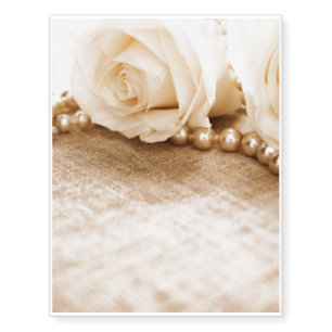 Roses and Pearls Temporary Tattoos