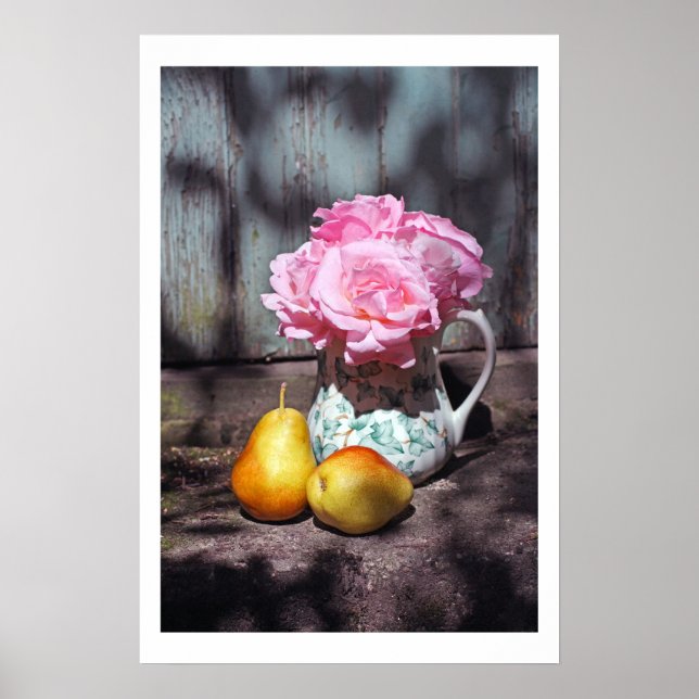 Roses and pears wall poster (Front)