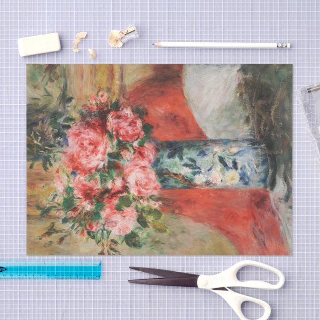Roses and Peonies in a Vase | Renoir Tissue Paper (Craft)