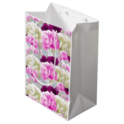 Roses and Peonies Mixed Bouquet Gift Bag