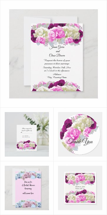 Roses and Peonies Wedding Collection