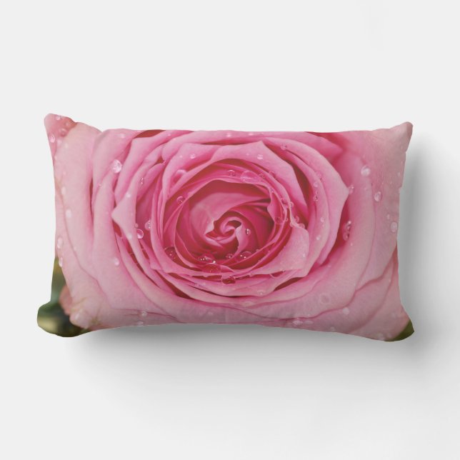 Roses and Pink Dogwoods Lumbar Pillow (Front)