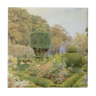 Roses and Pinks by Elgood, Vintage English Garden Ceramic Tile