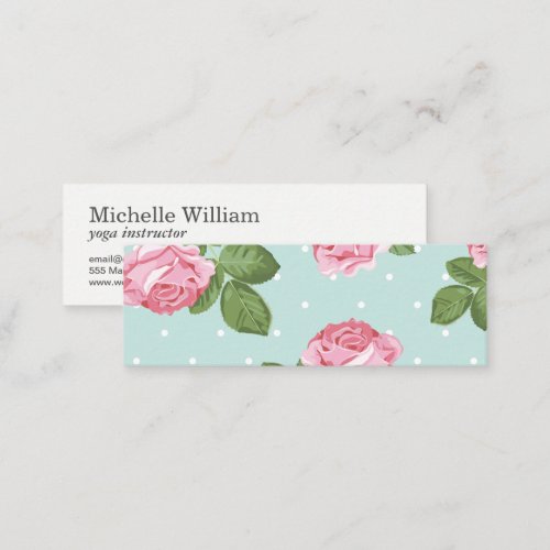 Roses and Polka Dots Mini Business Card