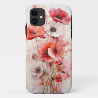 Roses and Poppy Flowers - Roses Pink Case