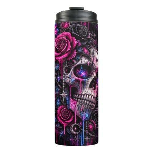 roses and skull- ARH Thermal Tumbler