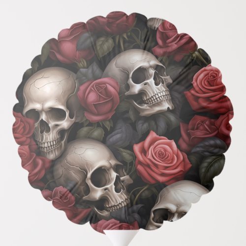 Roses and Skulls Balloon