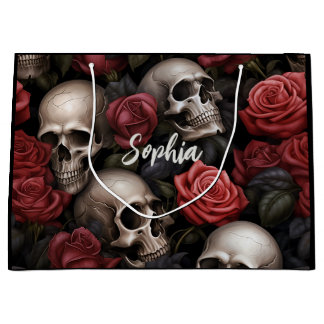 Roses and Skulls Large Gift Bag
