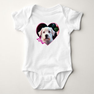 Roses And Small Dog Collection Baby Bodysuit