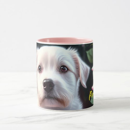 Roses And Small Dog Collection Mug