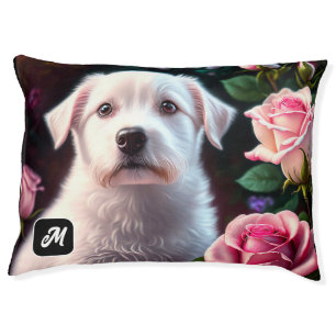 Roses And Small Dog Collection Pet Bed