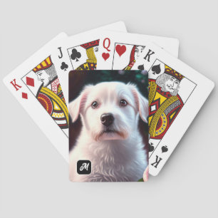 Roses And Small Dog Collection Poker Cards