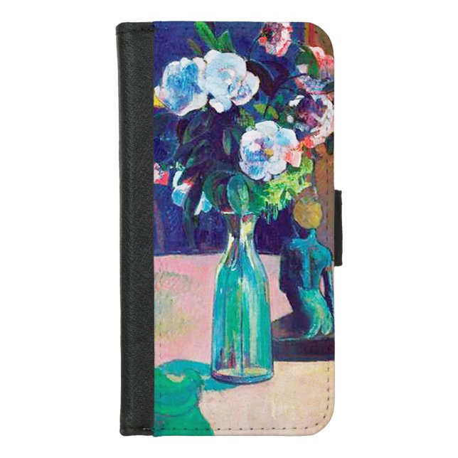 Roses and Statuette, Gauguin iPhone Wallet Case (Front)