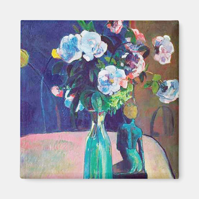 Roses and Statuette, Gauguin Magnet (Front)