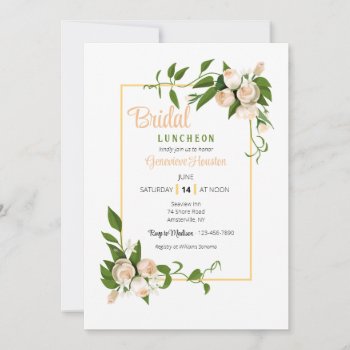 Roses And Stephanotis Flowers Invitation by PixiePrints at Zazzle