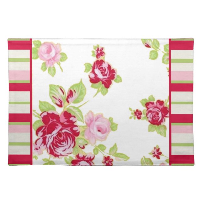 Roses And Stripes Placemat (Front)