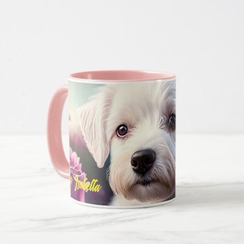 Roses And Sweet Dog Collection Mug