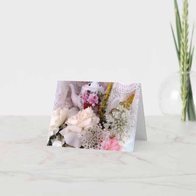 Roses and Teapot Card (Front)