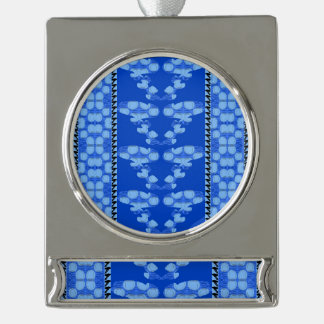 Roses And Waves Roses Silver Plated Banner Ornament