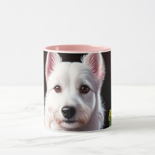 Roses And White Dog Collection Mug