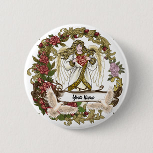 Roses Angel  Button