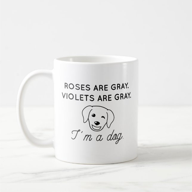 Roses Are Gray Coffee Mug (Left)