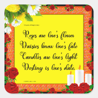 Roses are love's flower stickers