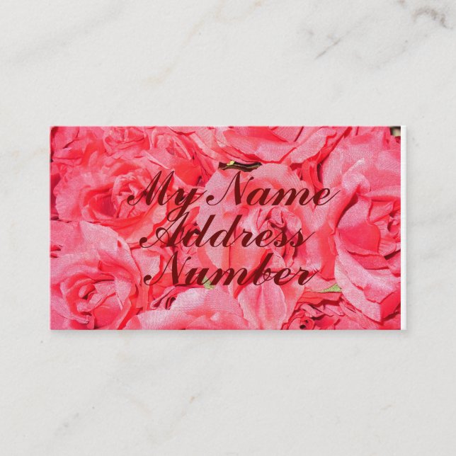 "Roses are Pink"... Business Card (Front)