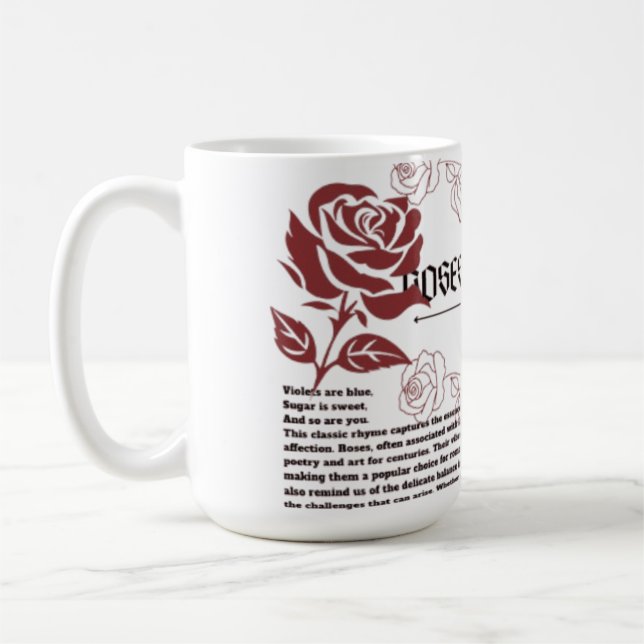 Roses are red Aesthetics Coffee Mug (Left)