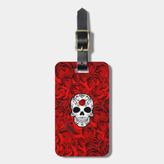 Roses are red Day of the Dead Sugar Skull Luggage Tag