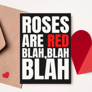 Roses Are Red Funny Anti Valentines Day Holiday Card