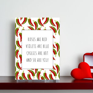 Roses are Red Funny Chili Poem Valentine's Day Holiday Card