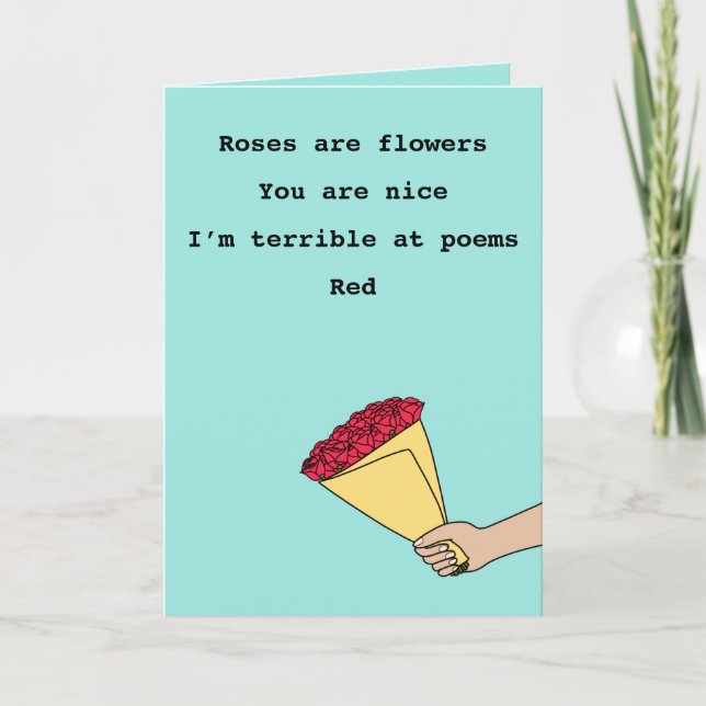 Roses are red funny poem Valentine’s Day  Holiday  (Front)