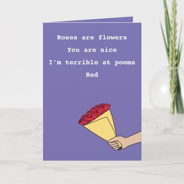 Roses are red funny poem Valentine’s Day  Holiday  (Front)