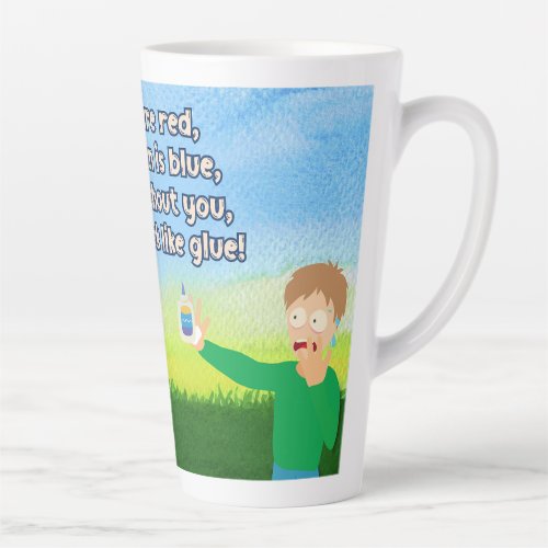 Roses are Red Glue Mom Boy Poem Latte Mug