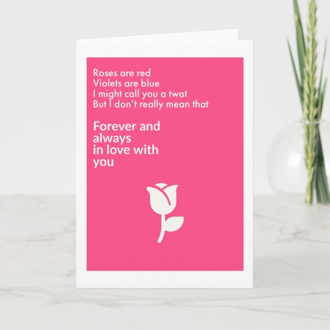 Roses are red... Greeting card (Front)