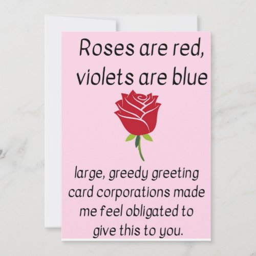 Roses are red holiday card