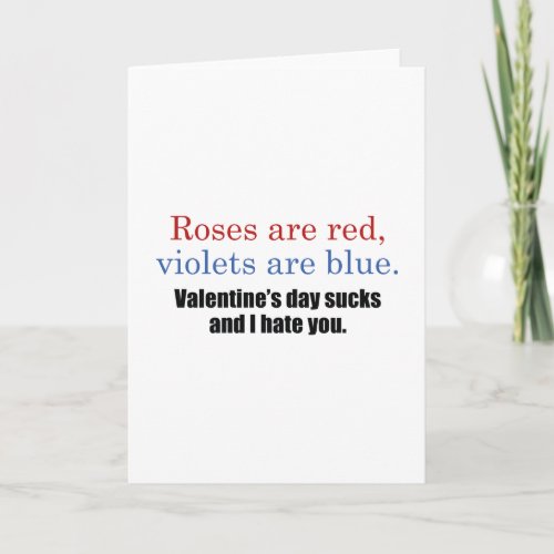 Roses Are Red Holiday Card