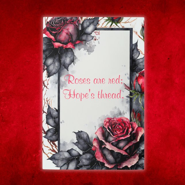 Roses are Red, Hope's Thread - Monogrammed | Metal Print (Creator Uploaded)