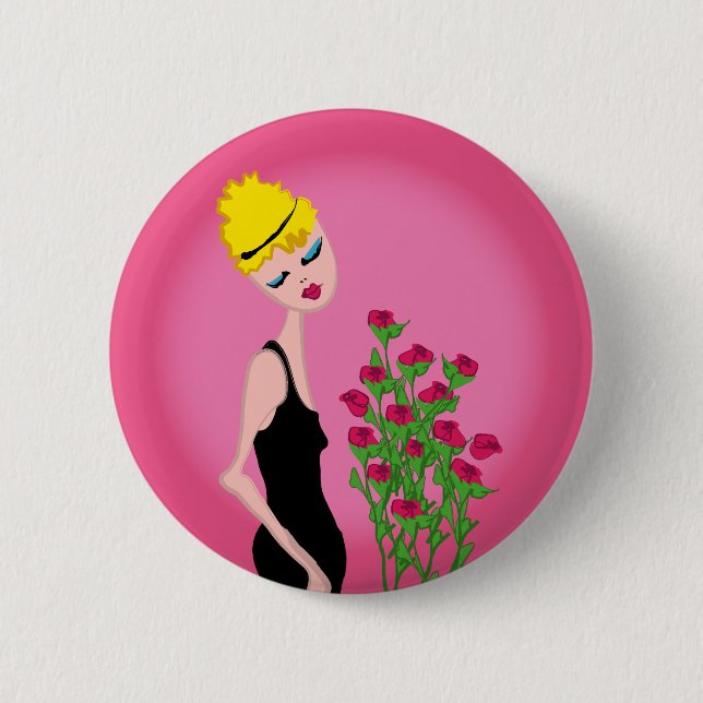 roses are red pinback button (Front)