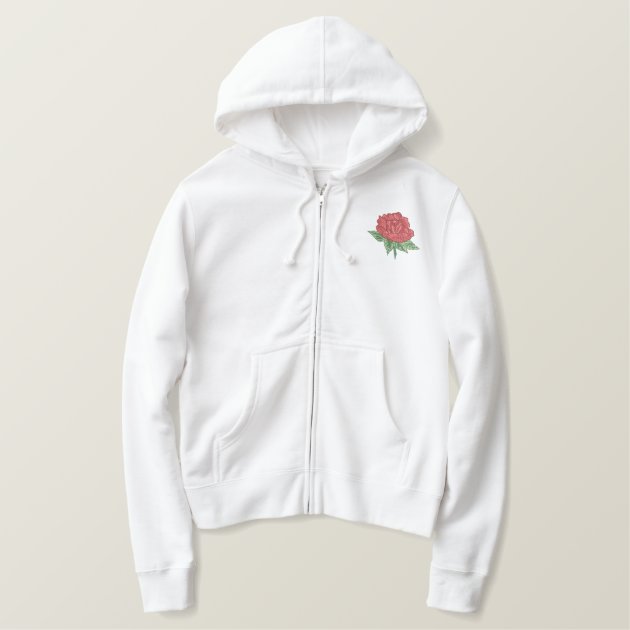 rose zip up hoodie