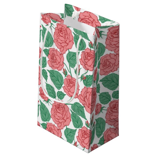 Roses Are Red Small Gift Bag (Back Angled)