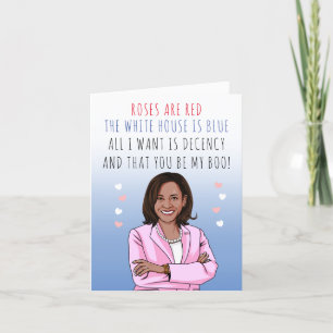 Roses are Red The White House is Blue Valentine Card