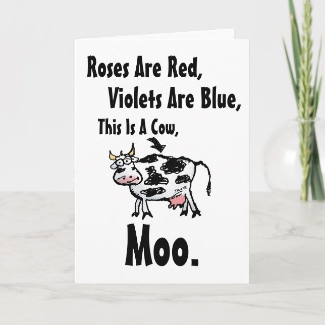 Roses Are Red-This Is A Cow-Blank Inside Card (Front)