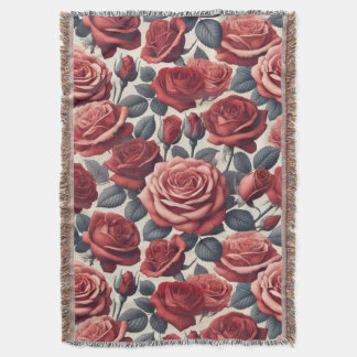 Roses are Red Throw Blanket