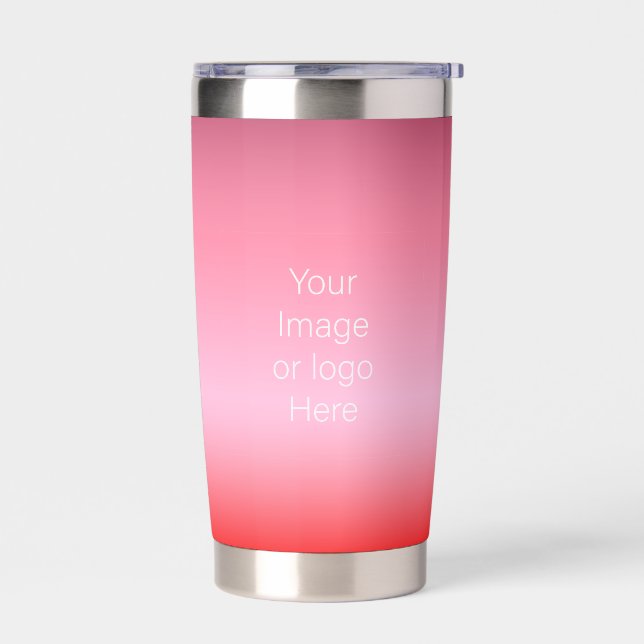 Roses Are Red Traveler Gradient Personalize Insulated Tumbler (Left)