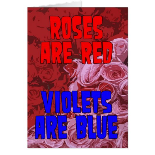 Roses are Red, Violets are Blue Adopted Card (Front)