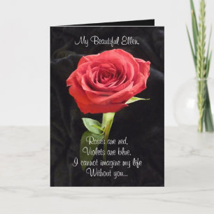 Roses are Red Will You Marry Personalized Proposal Card