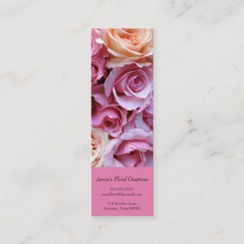 Roses Arranged Bookmark Mini Business Card by alicing at Zazzle